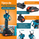 Podadora Eléctrica Inalámbrica con Brazo Extensor BiVolt 600W y 2 Baterías + REGALO: Bolsa Multiuso - ¡Llevá 2 y Pagá 1!